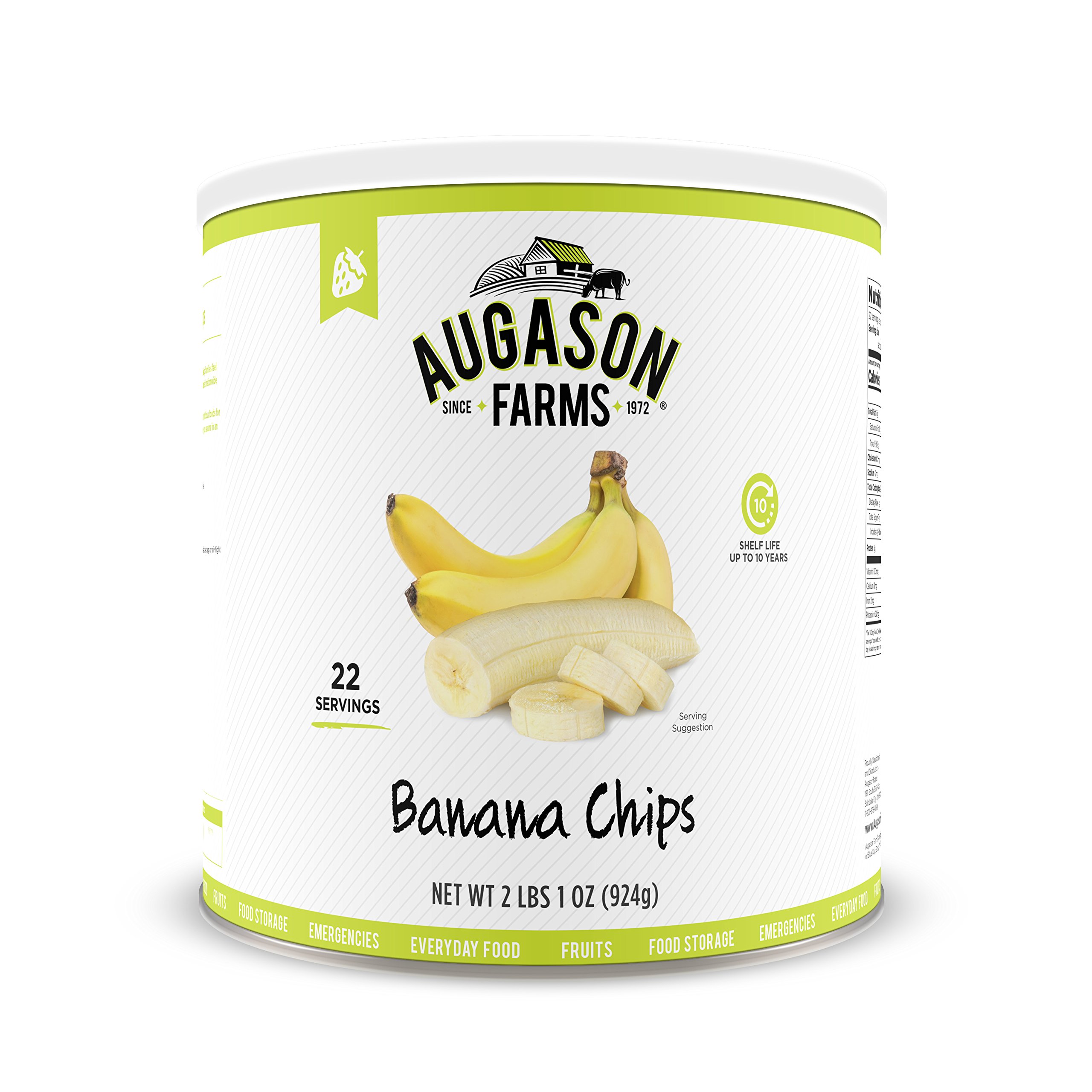 $8.97 Augason Farms Banana Chips 2 lbs 1 oz No. 10 Can