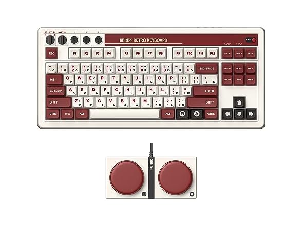 8bitdo Retro Wireless Mechanical Keyboard w/ Dual Buttons $80 Free Shipping w/ Prime