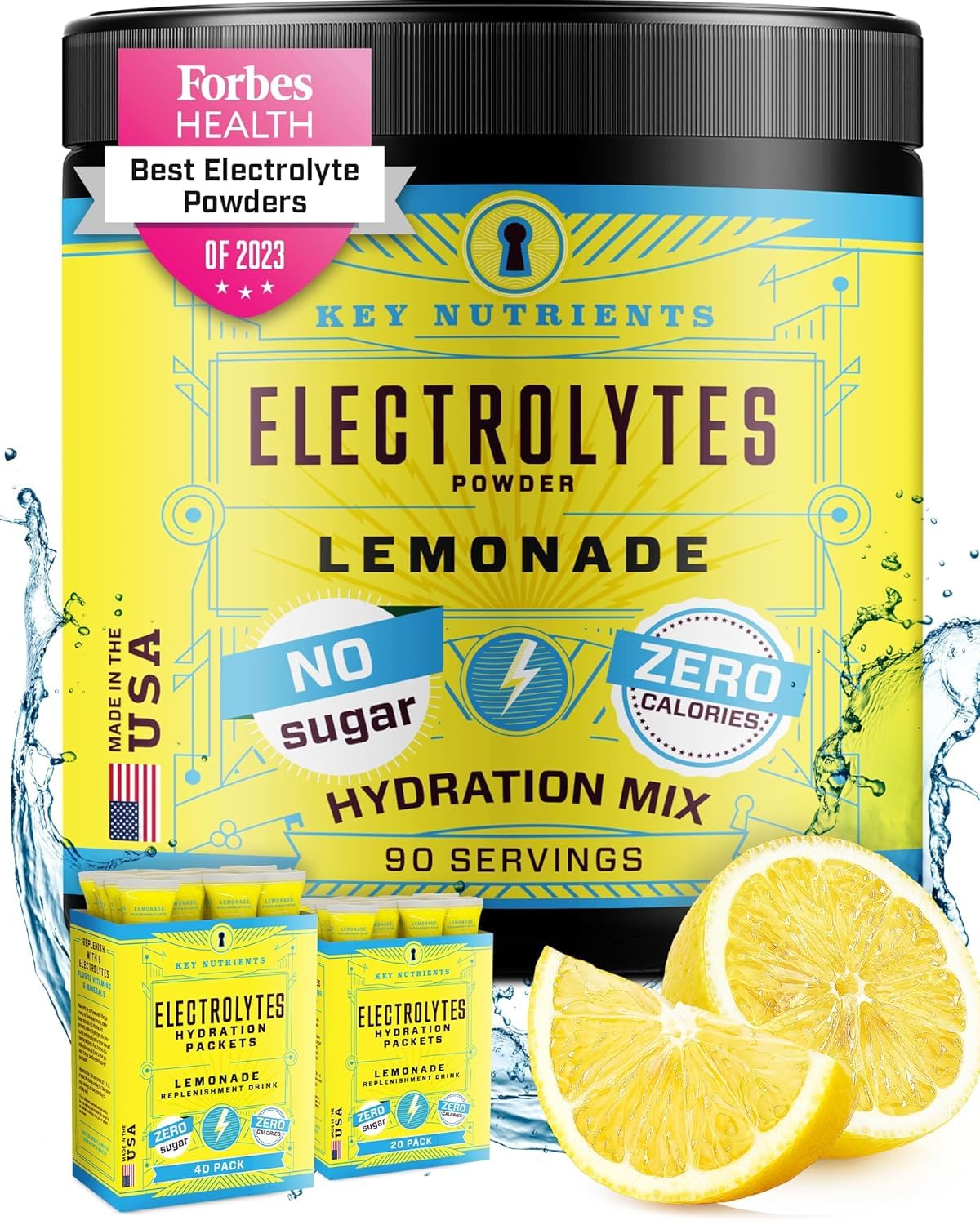 90-Servings Key Nutrients No Sugar Electrolytes Powder Lemonade $13.60 w/ S S Free Shipping w/ Prime or on $35