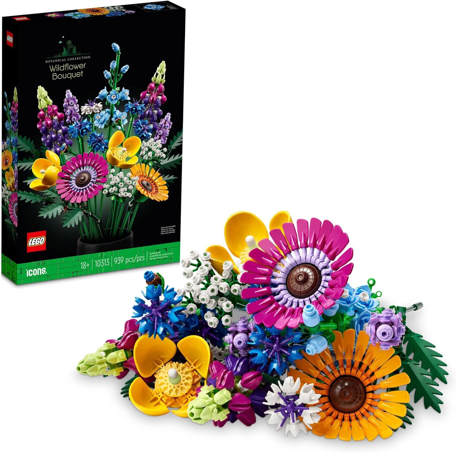 939-Pieces LEGO Icons Botanical Collection Wildflower Bouquet Building Set $35 Free Shipping