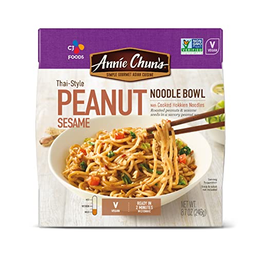 $9.92 w/ S S Annie Chuns - Noodle Bowl, Thai-Style Peanut Sesame Flavor, 8.7 Oz Pack of 6