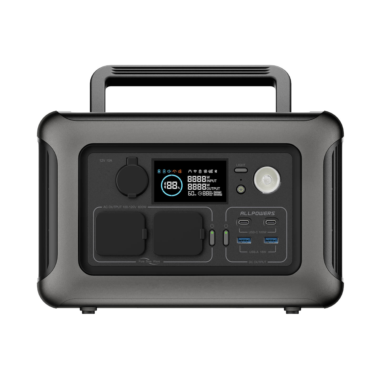 ALLPOWERS R600 Portable Power Station 600W 299Wh LiFeP04 Battery $179.1