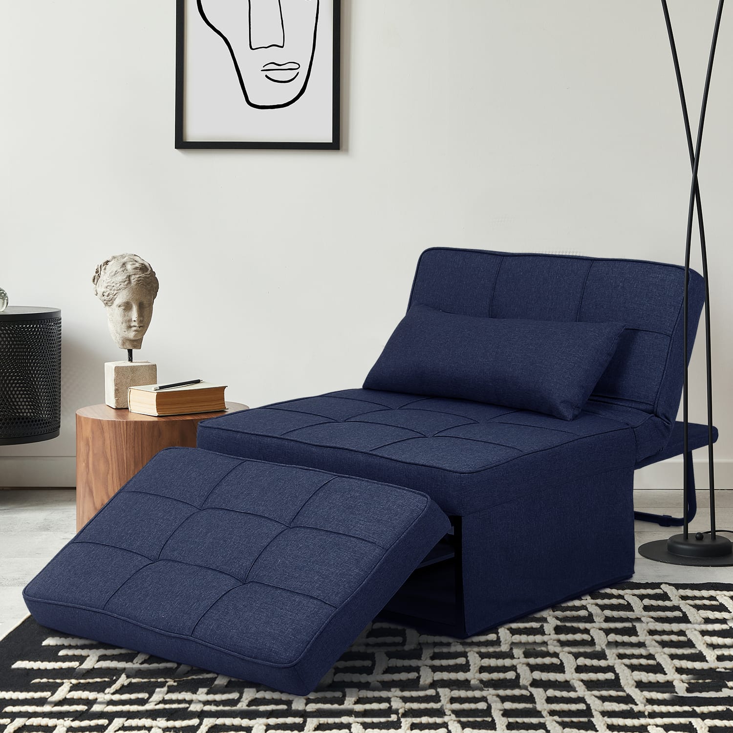 Ainfox 4-in-1 Twin Size Folding Ottoman/Lounge Chair Various Colors $170 Free Shipping