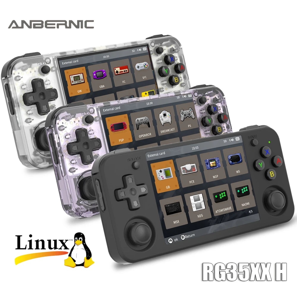 AliExpress Anbernic RG35XX H Retro Game Emulation Handheld - $52.75 or $46.75 for New Customers Free Shipping 10-15 days