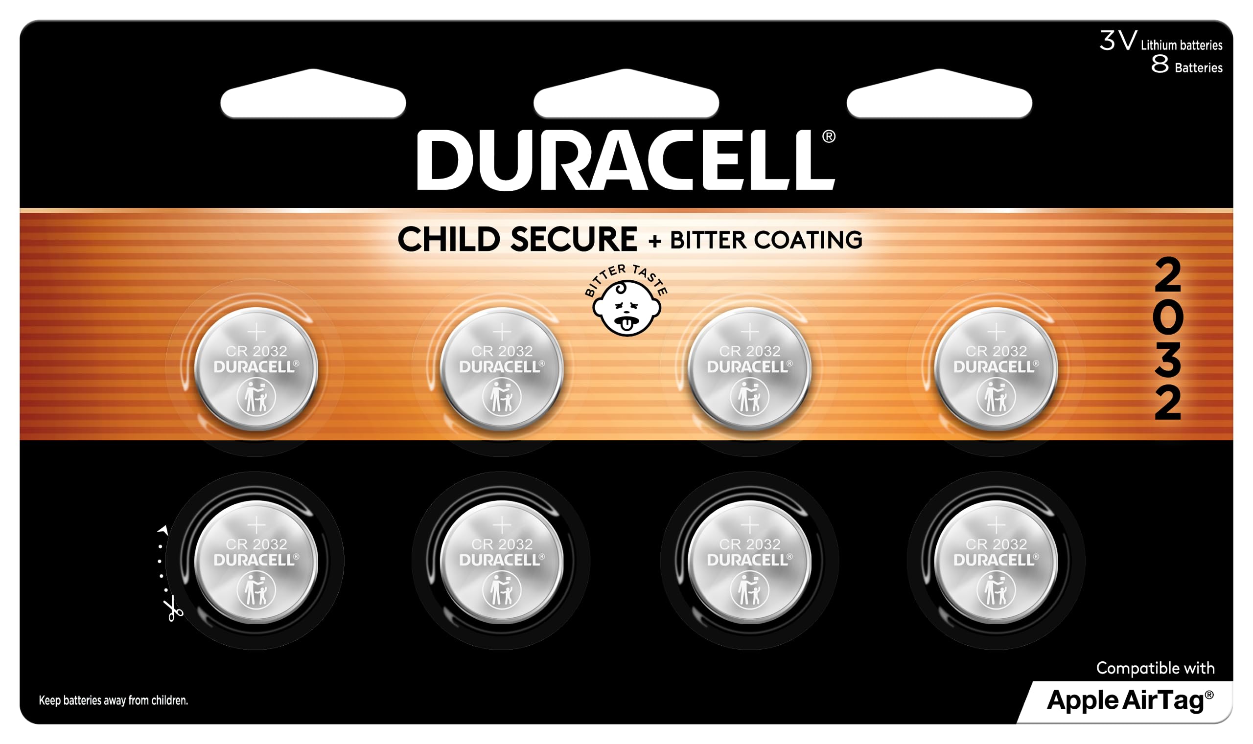 Amazon Duracell 2032 Lithium Battery. 8 Count Pack. $9.13 List price $23.59