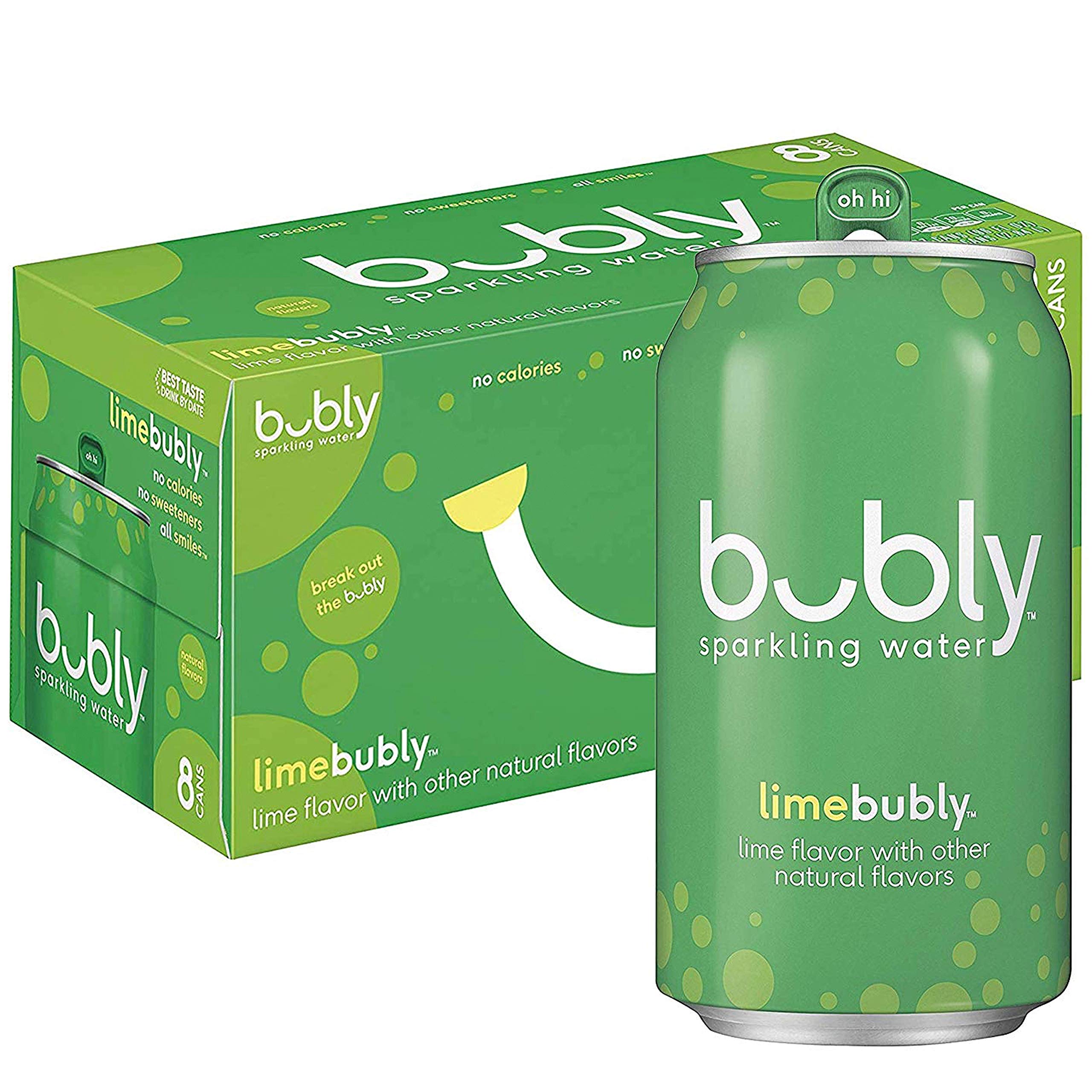 Amazon Fresh bubly Sparkling Water, Lime, 12 ounce Cans Pack of 8 3 for $10 $3.33
