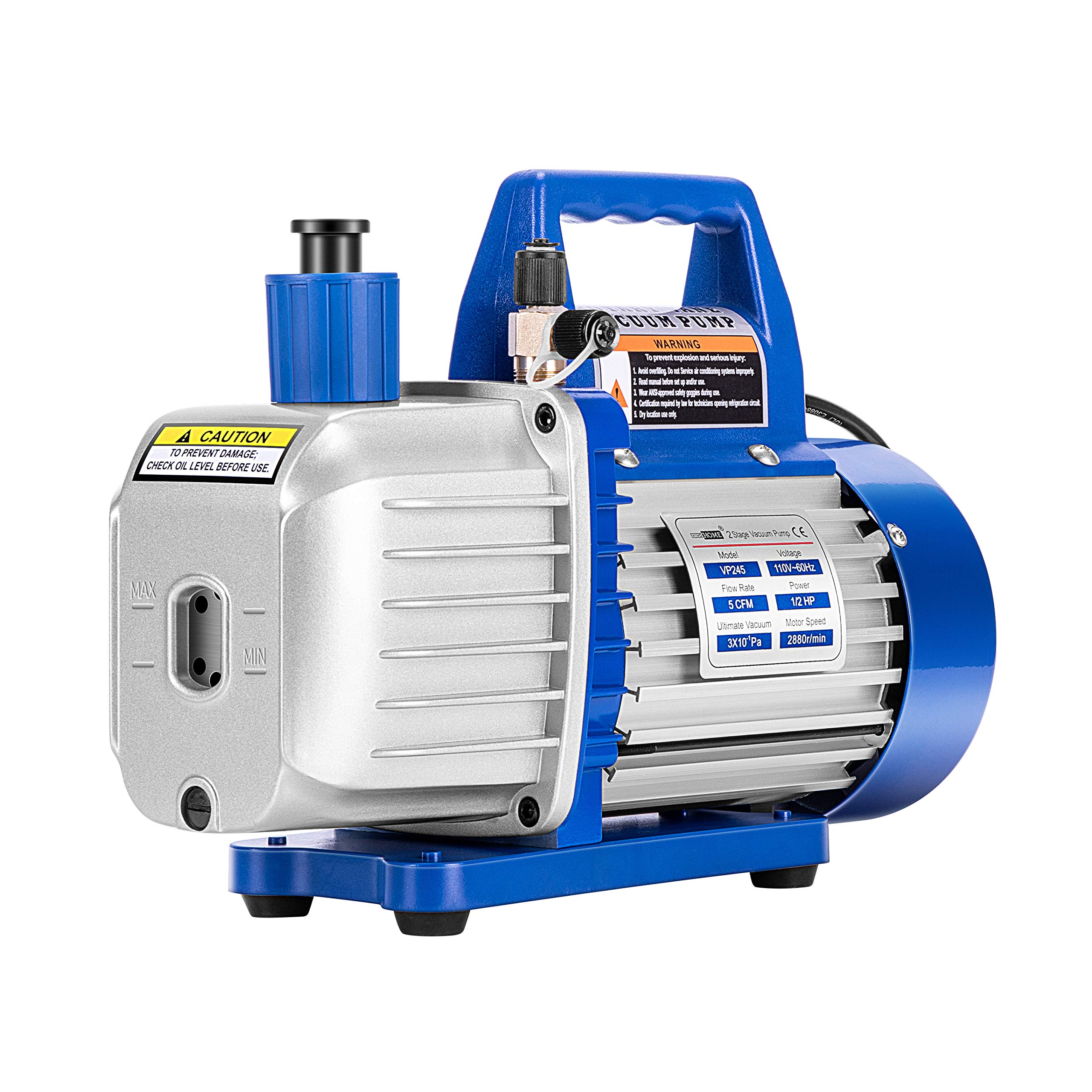 Amazon VIVOHOME 110V 1/2 HP 5 CFM Dual Stage Rotary Vane HVAC Air Vacuum Pump with Oil Bottle $102 reg. 129 free shippin