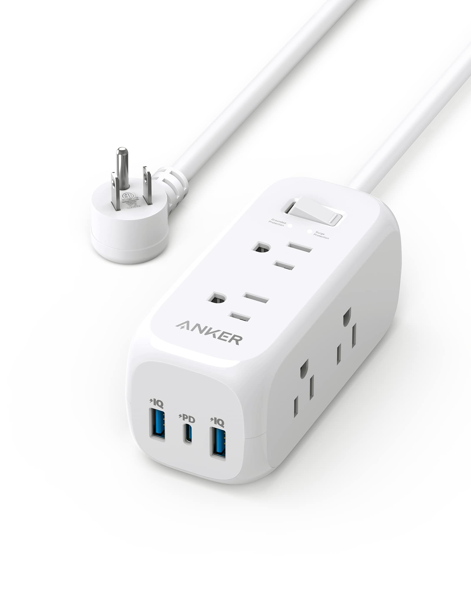 Anker 332 Power Strip 300J Surge Protector w/ 6x AC Outlets, 2x USB 1x USB-C 20W Max $14 Free Shipping w/ Prime or $35
