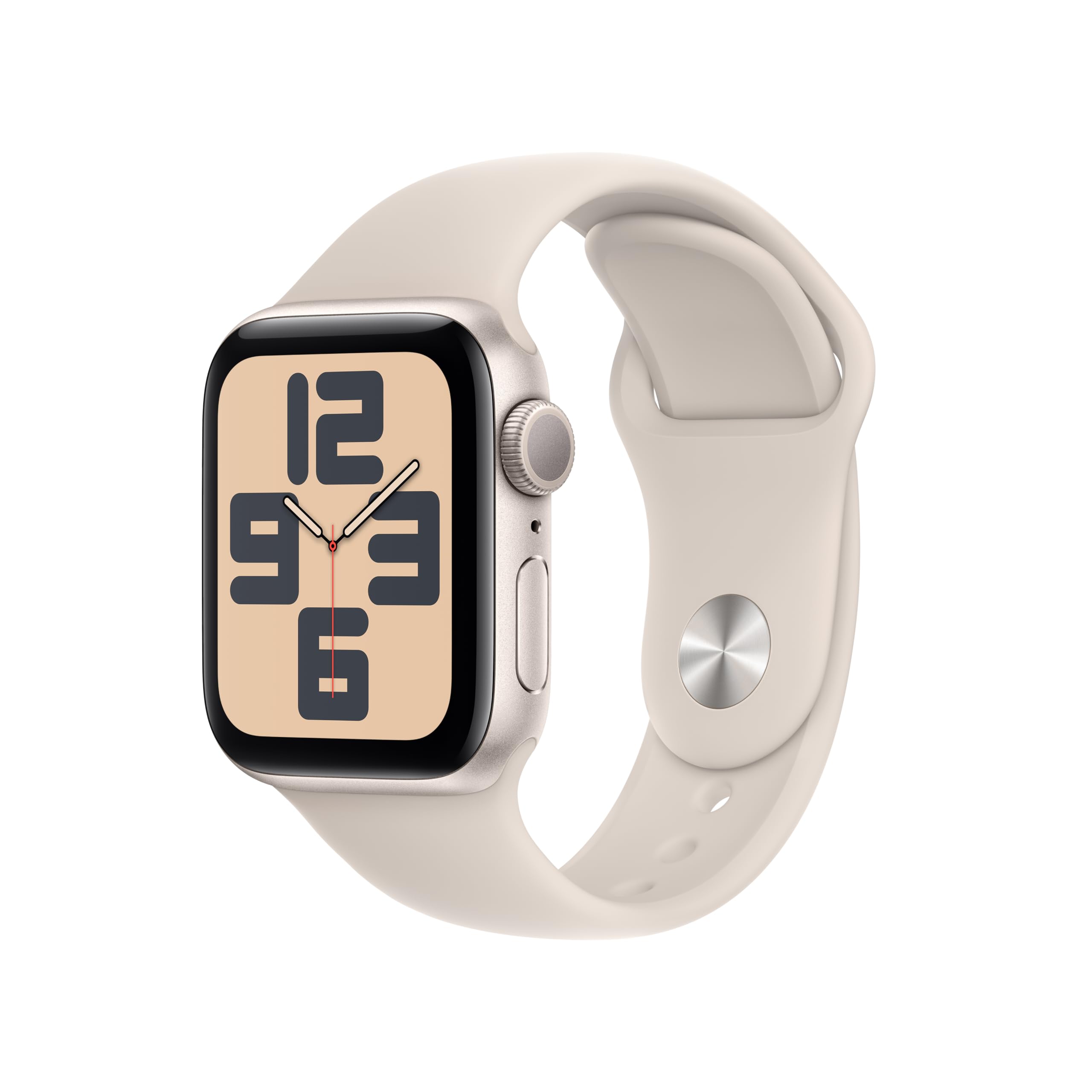 Apple Watch SE 2nd Gen GPS 40mm Smartwatch with Starlight Aluminum Case with Starlight Sport Loop. Fitness Sleep Tracker