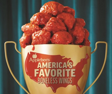 Applebees Restaurant Boneless Wings Promotion To-Go/Delivery or In-Dining $0.50/Each Valid for Limited Time Only