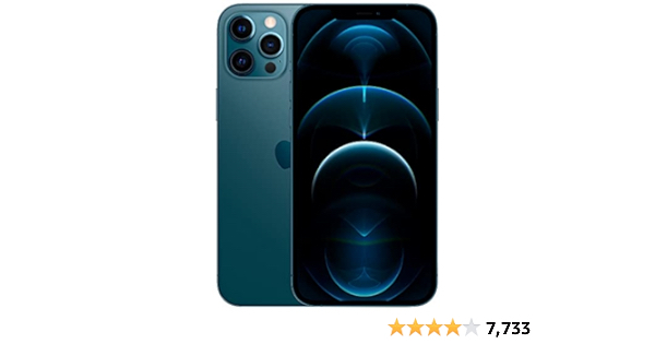 Apple iPhone 12 Pro, 128GB, Pacific Blue - Fully Unlocked Renewed - $374.99