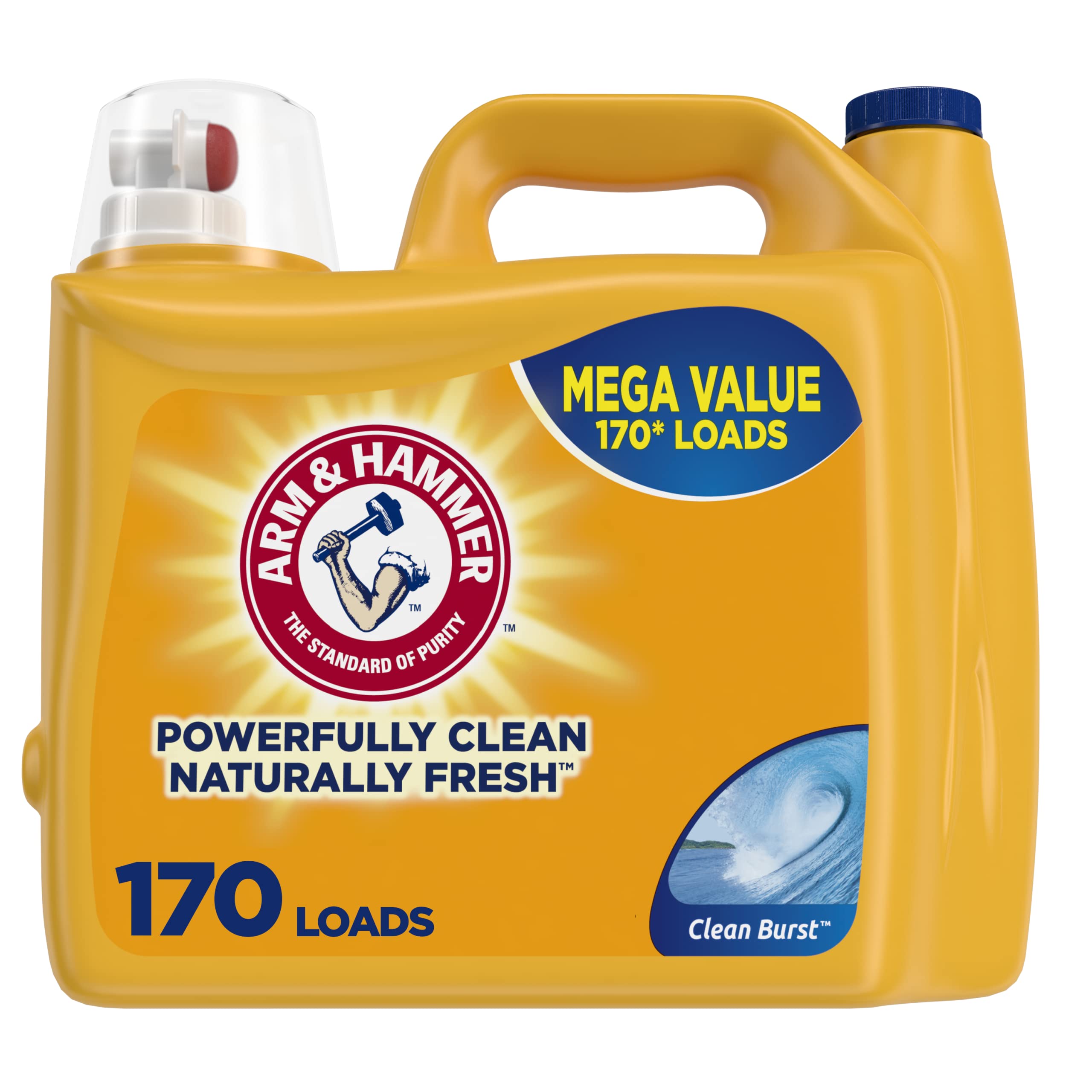 Arm Hammer Clean Burst, 170 Loads Liquid Laundry Detergent, 170 Fl oz Subscribe Save $12.90 Amazon