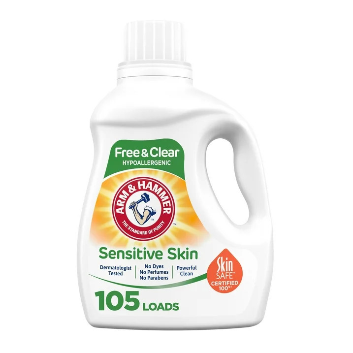 Arm Hammer Liquid Laundry Detergent $5 Walmart Cash 105-Oz Sensitive Skin Free Clear $9.48, 170-Oz Clean Burst $13.98 Mo
