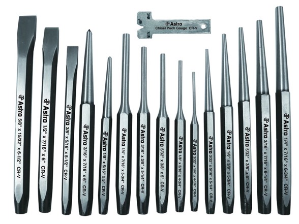 Astro Tool Model 1600 16-Piece Punch and Chisel Set $18.99
