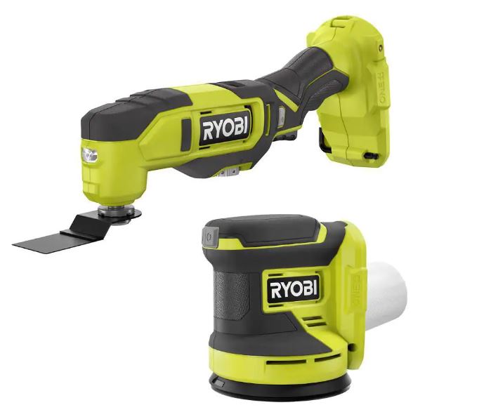At HomeDepot - 2-Piece Ryobi One 18V Cordless Multi-Tool 5 Random Orbit Sander Tools Only $69 Free Shipping