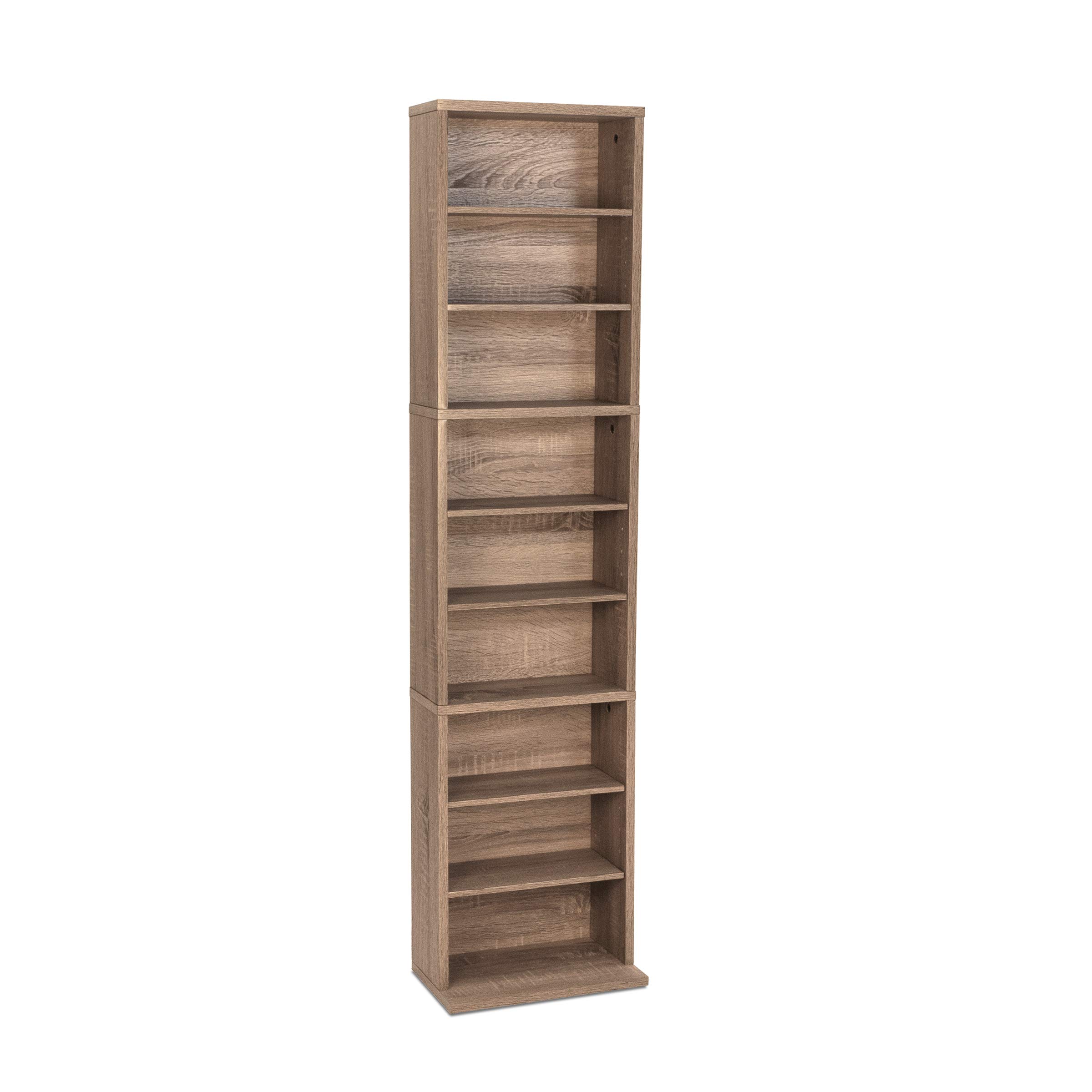 Atlantic Herrin Media Storage Cabinet Protects Organizes Prized Music, Movie, Video Games or Memorabilia Collections, PN