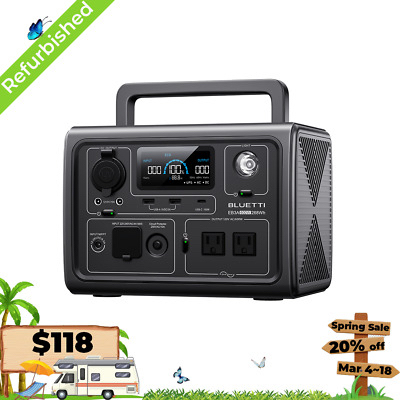 BLUETTI refurbished EB3A 600W 268Wh LiFePO4 power station - $118