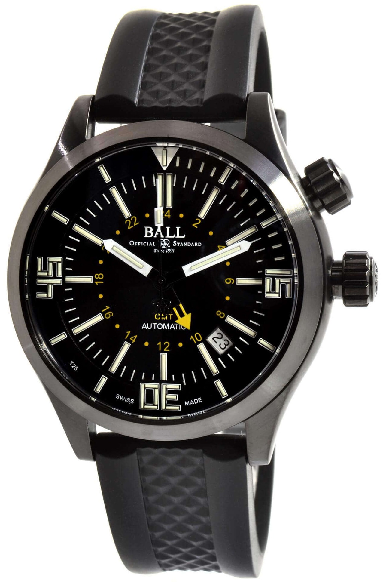 Ball Mens Automatic Watch - Engineer Master II Diver Black Strap DG1020A-P3AJ-BK $1037.56