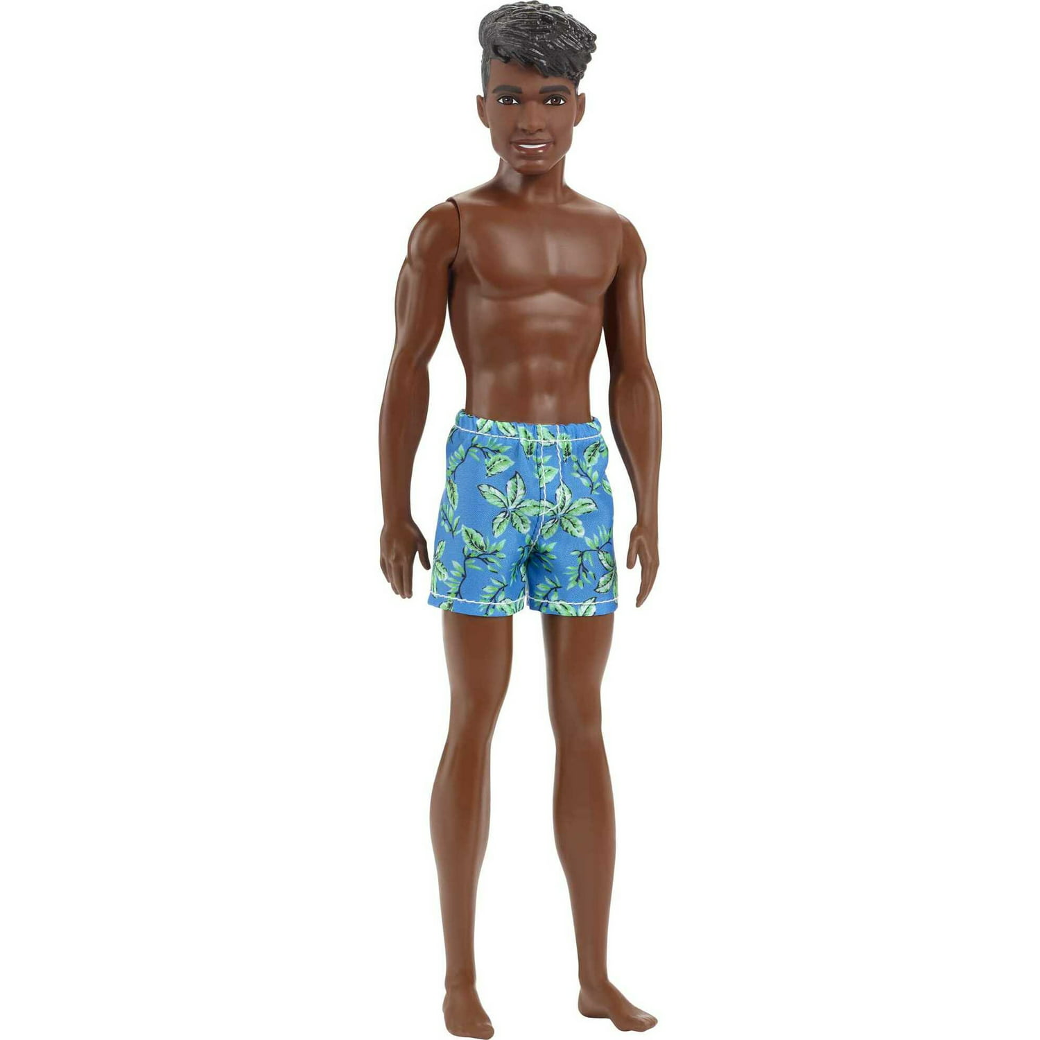 Barbie Ken Beach Doll w/ Black Hair Dressed in Blue Tropical Swim Trunks $2.99 Free S H w/ Walmart or $35