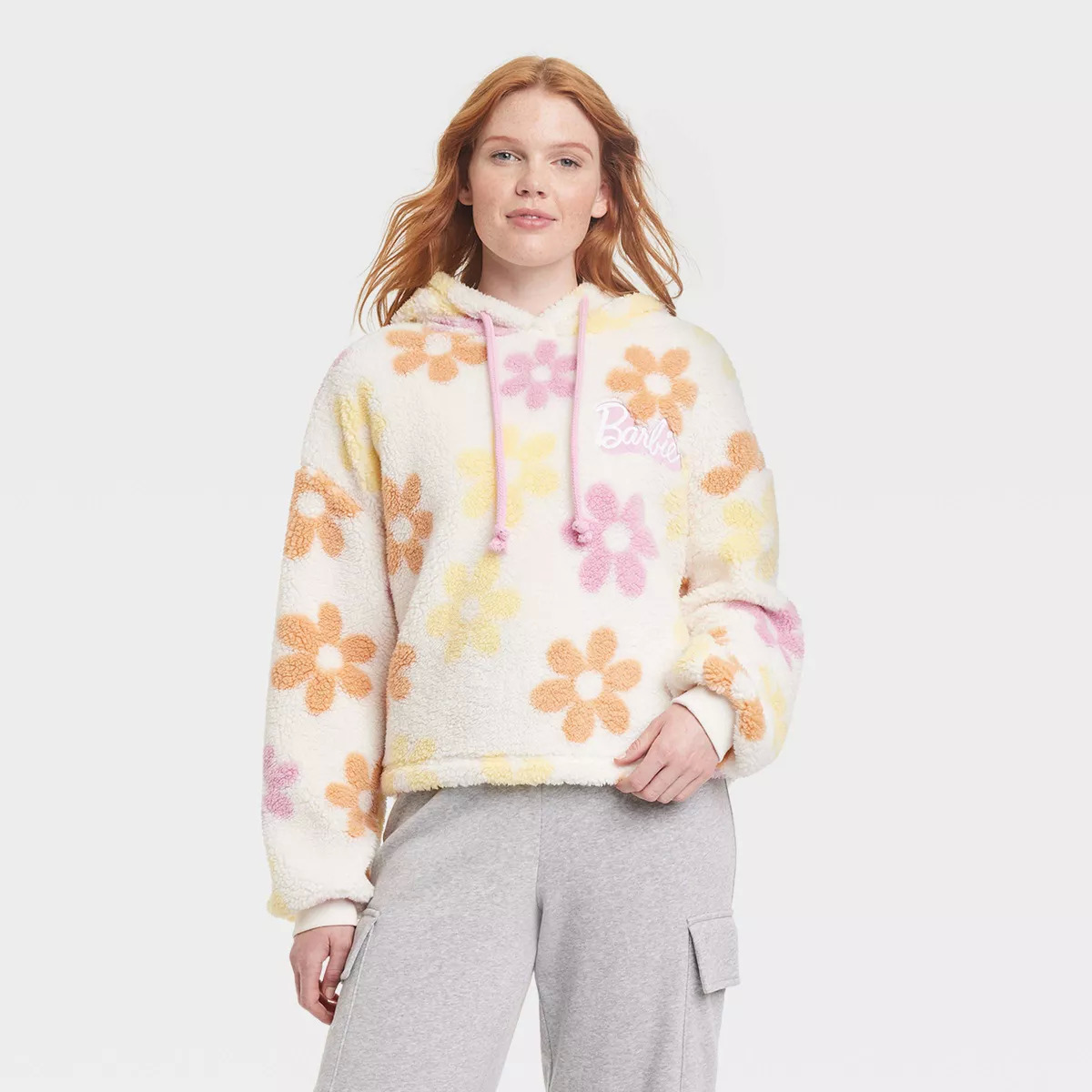 Barbie Womens Graphic Faux-Fur Hooded Pullover Size XS-3X $15 Free Shipping on $35 or w/ RedCard