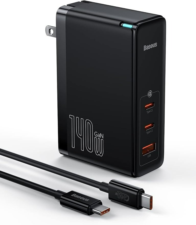 Baseus 140W PD3.1 USB C Wall Charger 3.3 USB C to C Cable $48.29 Free Shipping $48.39