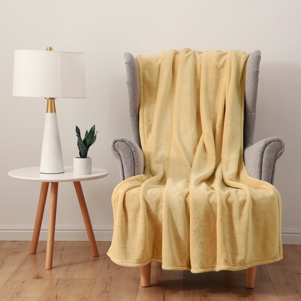 Berkshire Blanket Home Eco-Plush Throw Blanket, Tuscan Sun, Oversized Throw - $5.90