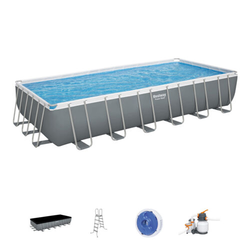 Bestway Power Steel 24 x 12 x 52 Rectangular Above Ground Swimming Pool Set $1019.99 Free Shipping
