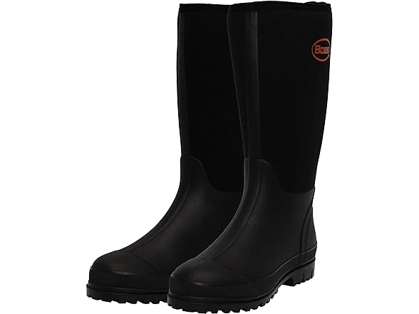 Boss Neoprene Waterproof Work Safety Boots w/ Rubber Sole and Steel Shank Black, Sizes 8-11 $40 Free Shipping w/ Prime