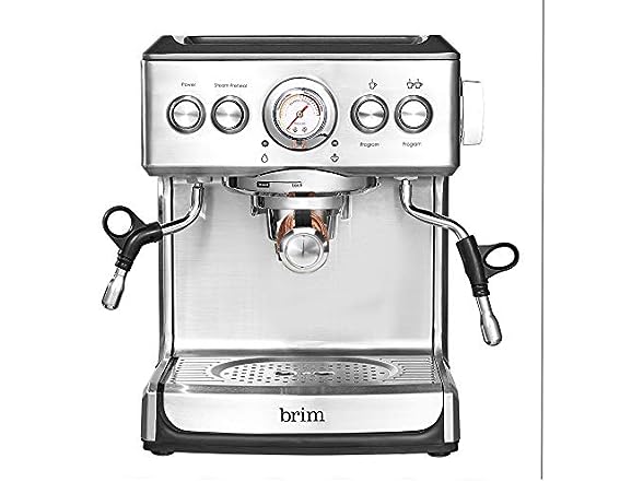 Brim 19 Bar Espresso Machine w/ Hot Water Dispenser and Milk Frother $130 Free Shipping w/ Prime