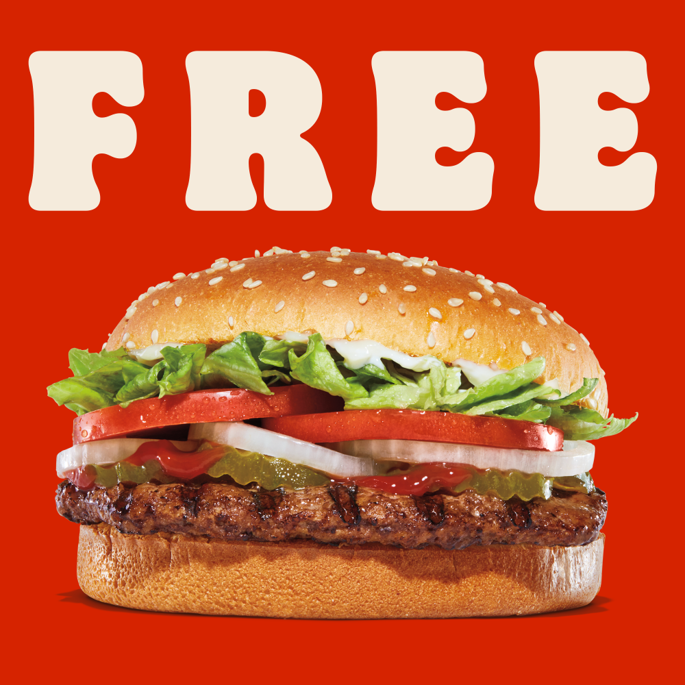 Burger King APP pick up order offer to 3/1 Spend $3 in app, get Free Reg or Impossible Whopper.