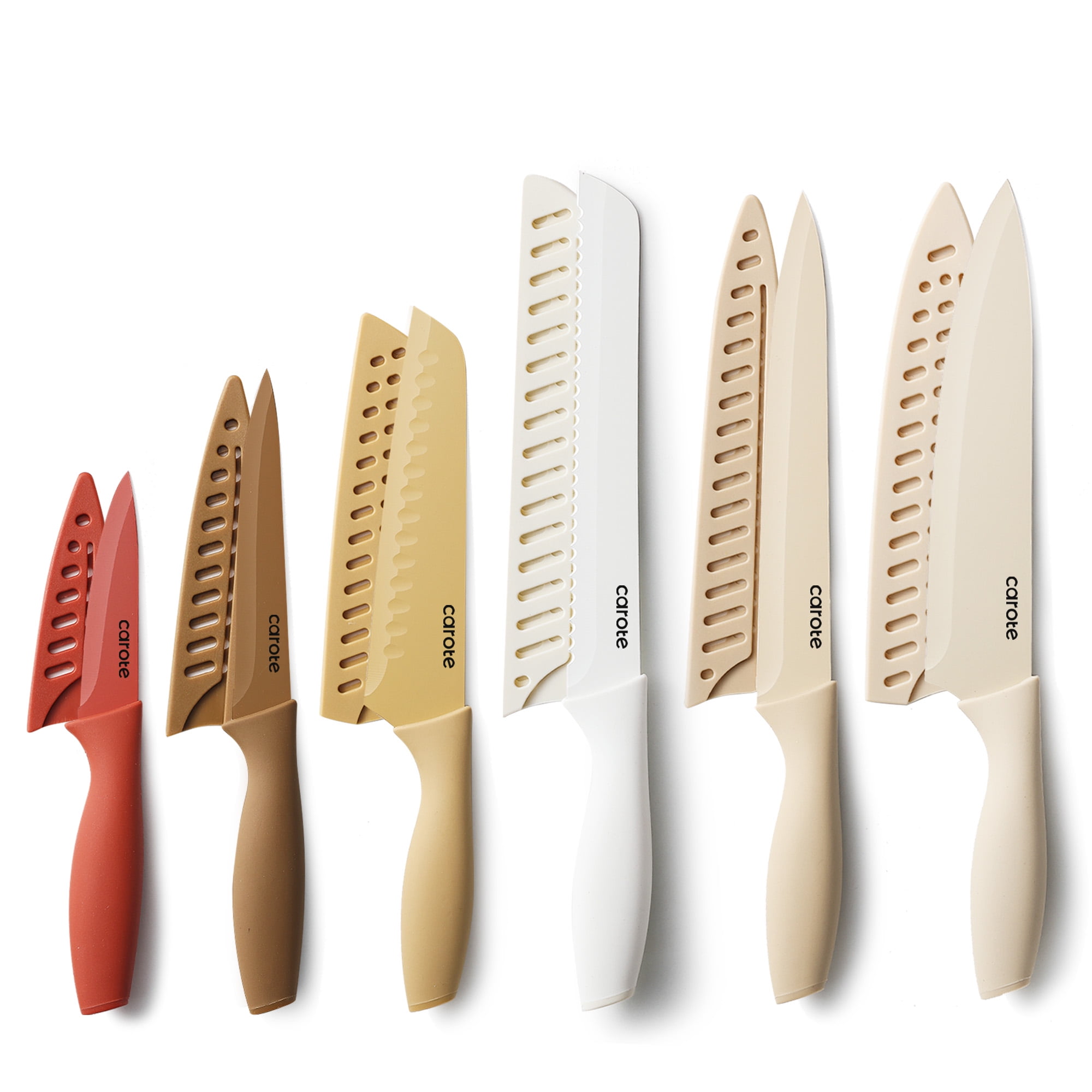 CAROTE 12 Pieces Kitchen Knife Set, Stainless Steel Knife Set $17.99, free shipping w/Walmart