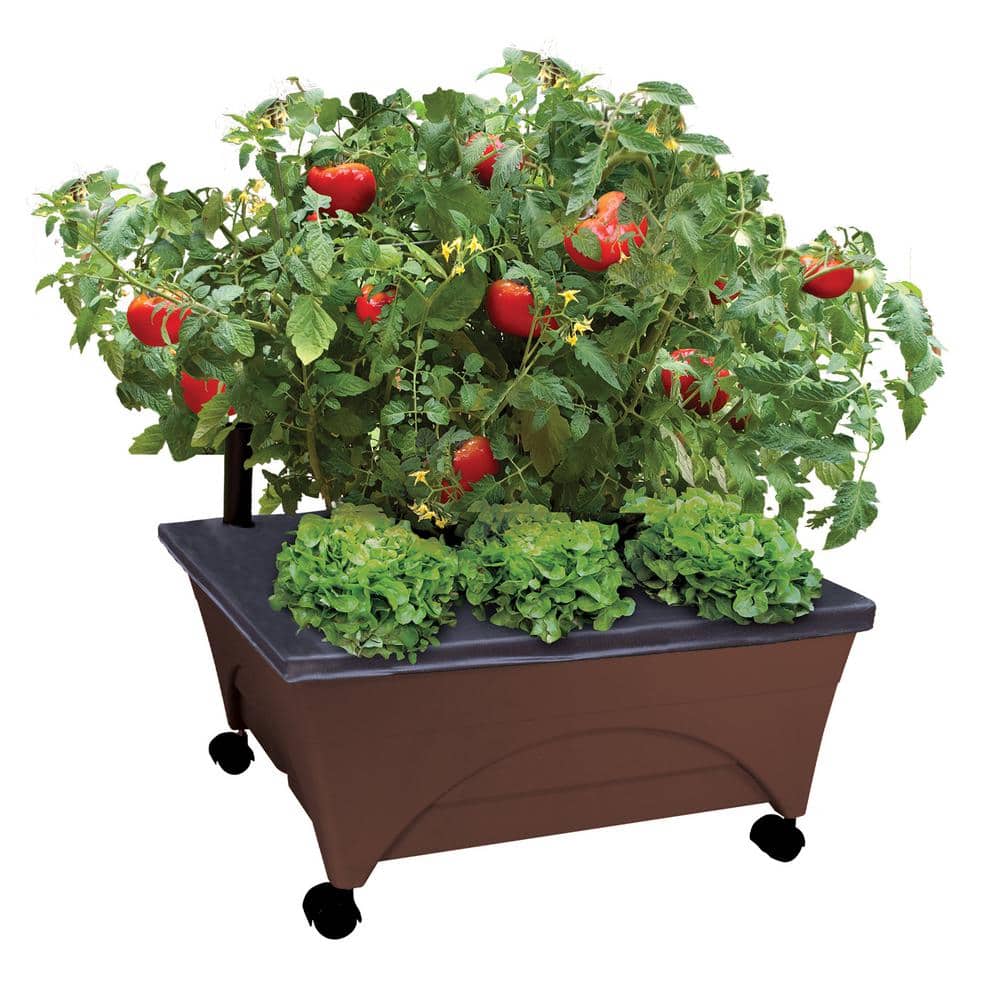 CITY PICKERS 24.5 in. x 20.5 in. Patio Raised Garden Bed Kit with Watering System and Casters $30. Reg $38. F/S from Hom