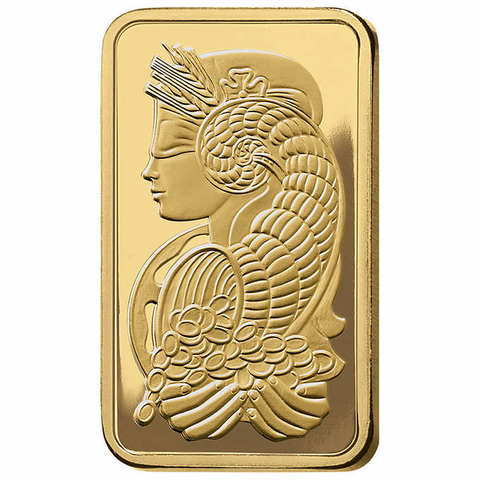 COSTCO - 1 oz Gold Bar PAMP Suisse Lady Fortuna Veriscan New In Assay $2270