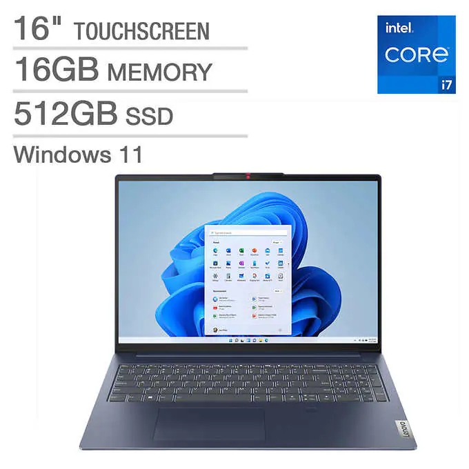 COSTCO March Savings - Lenovo IdeaPad Slim 5i 16GB DDR5 Touchscreen Laptop 16 WUXGA 1900x1200 IPS - 13th Gen Intel Core 