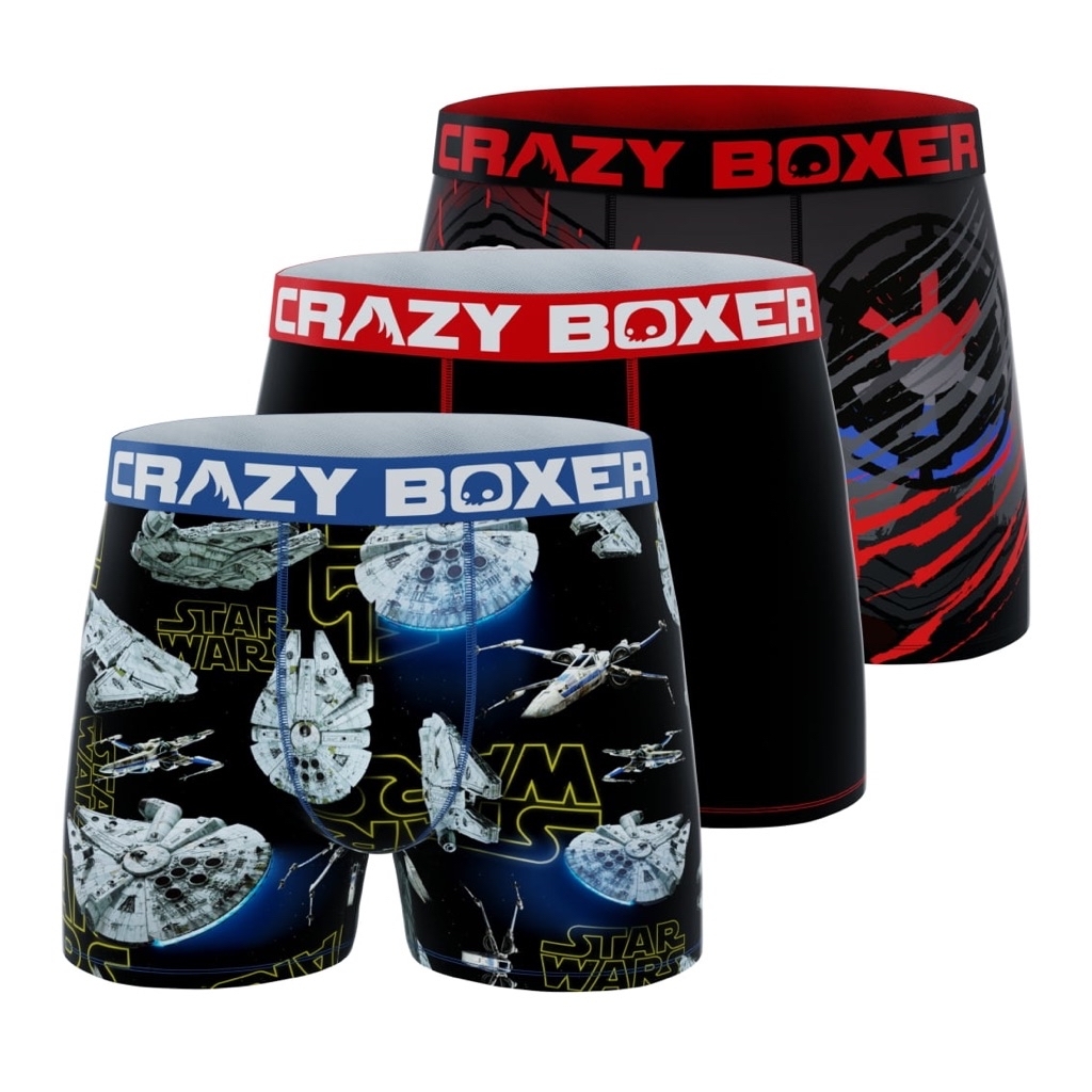 CRAZYBOXER Star Wars Darth Vader 3-Pack Adult Mens Boxer Briefs, Sizes Large only - $6.99