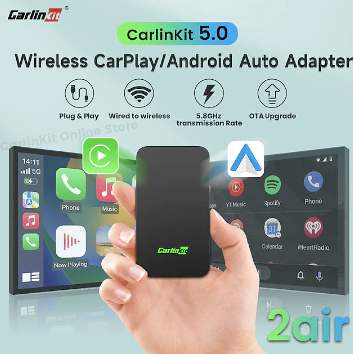 CarlinKit 5.0 CPC200-2AIR CarPlay Android Auto Wireless Adapter Dongle for OEM Car Radio $35 Free Shipping