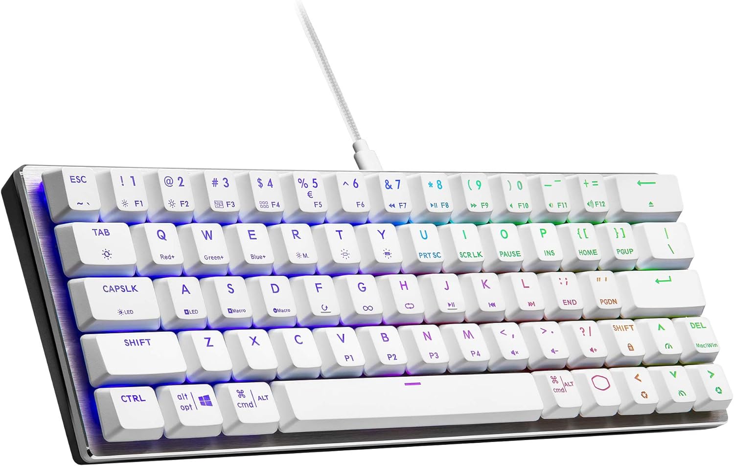 Cooler Master SK620 Wired 60 Low Profile RGB Mechanical Gaming Keyboard Red Switches Silver White $25 Free Shipping w/ P