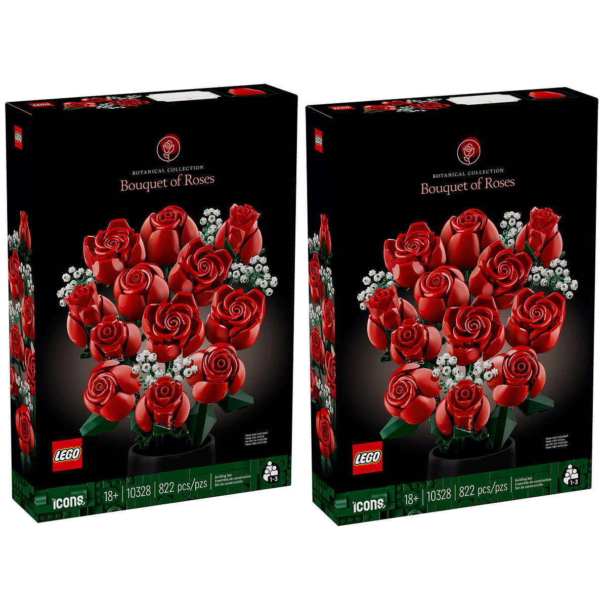 Costco Members 2-Pack 822-Piece LEGO Bouquet of Roses 10328 $90 w/Free Shipping