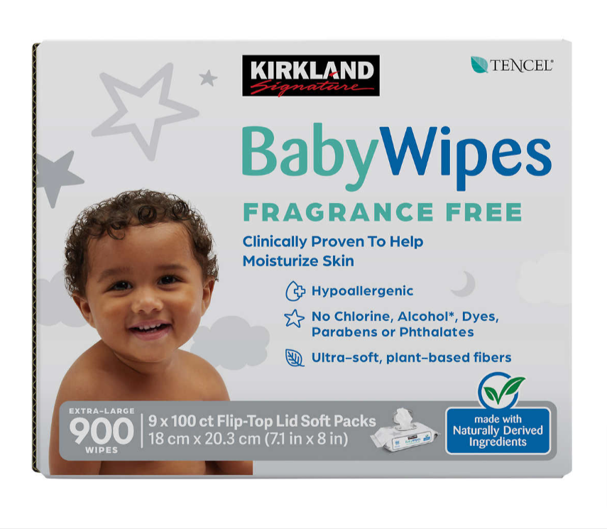 Costco Members 900-Ct Kirkland Signature Baby Wipes Fragrance Free $18 Free Shipping