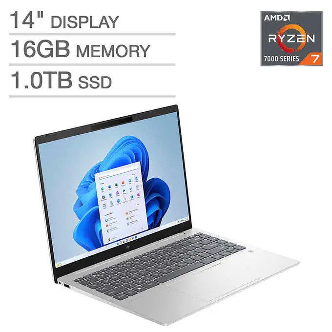 Costco Members HP Pavilion Plus 14 OLED Laptop Ryzen 7 7840U, 16GB RAM, 1TB SSD $699.99