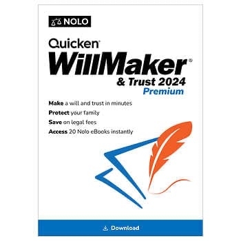 Costco - Quicken WillMaker Trust 2024 Premium, PC or MAC E-Delivery - $69.99