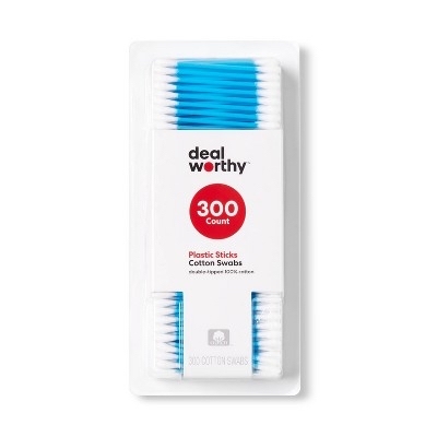 Cotton Swabs Plastic Stick - 300ct - Dealworthy - $2.97