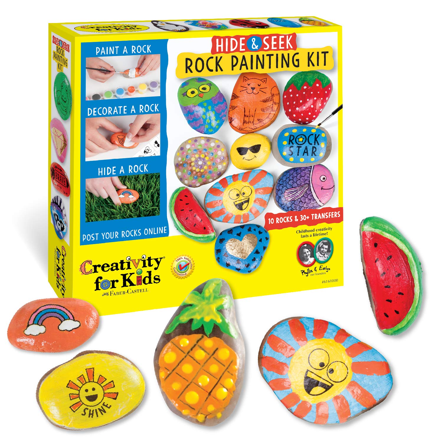 Creativity for Kids Hide and Seek Rock Painting Kit w/ 10 Rocks and 30 Transfers $6.33 Free S H w/ Walmart or $35