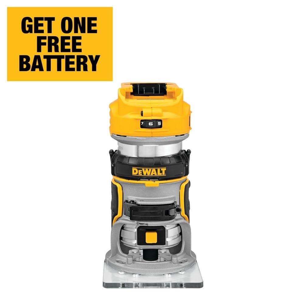 DEWALT 20V MAX XR Cordless Brushless Fixed Base Compact Router Tool Only DCW600B HD Hack - $107.06
