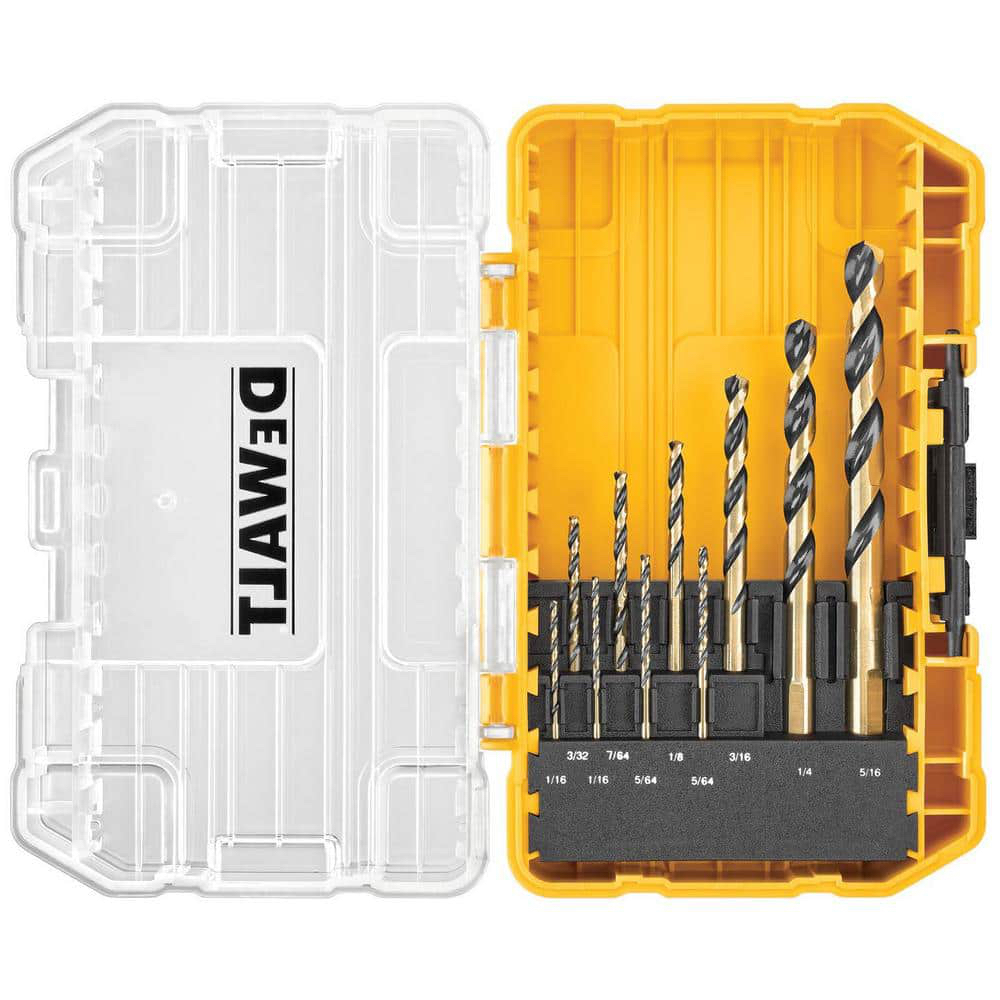 DEWALT Black and Gold Twist Drill Bit Set 10-Piece DWA1180 - $6.97