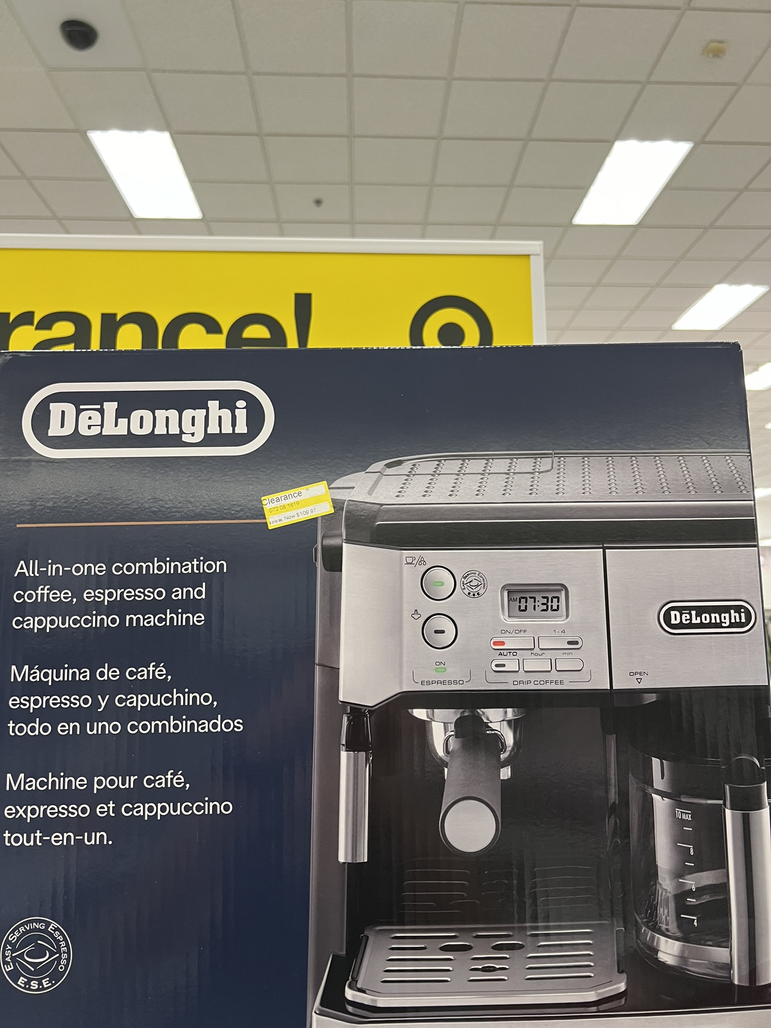 DeLonghi BCO430 Combo Coffee and Espresso Machine In-Store Clearance YMMY $109.97