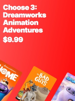 Dreamworks Animation Select 3 Adventures Digital Films for $9.99 4K/HD The Bad Guys, The Croods, Teenage Kraken, Megamin