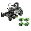 EGO POWER Z6 42-in 56-volt Lithium Ion Electric Riding Lawn Mower with 4 10 Ah Batteries Charger Included Lowes.com - $4