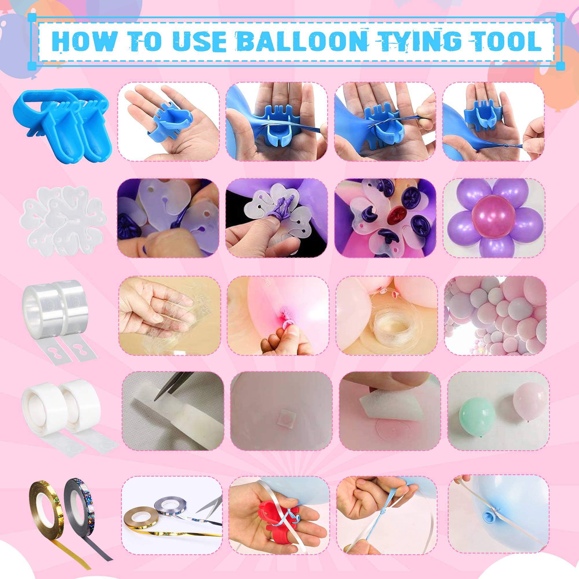 Electric Balloon Pump, Dual Nozzle Balloon Inflator Pump $12.98