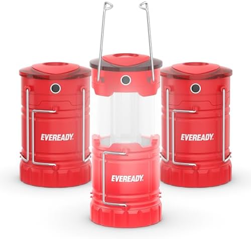 Eveready LED Lights 2-Pack 200 Lumen Rechargeable Headlamps $9.99, 3-Pack 350 Lumen Camping Lanterns $14.99